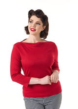 Bardot Top - Red