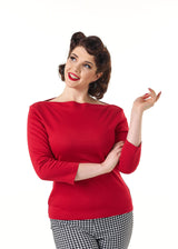 Bardot Top - Red