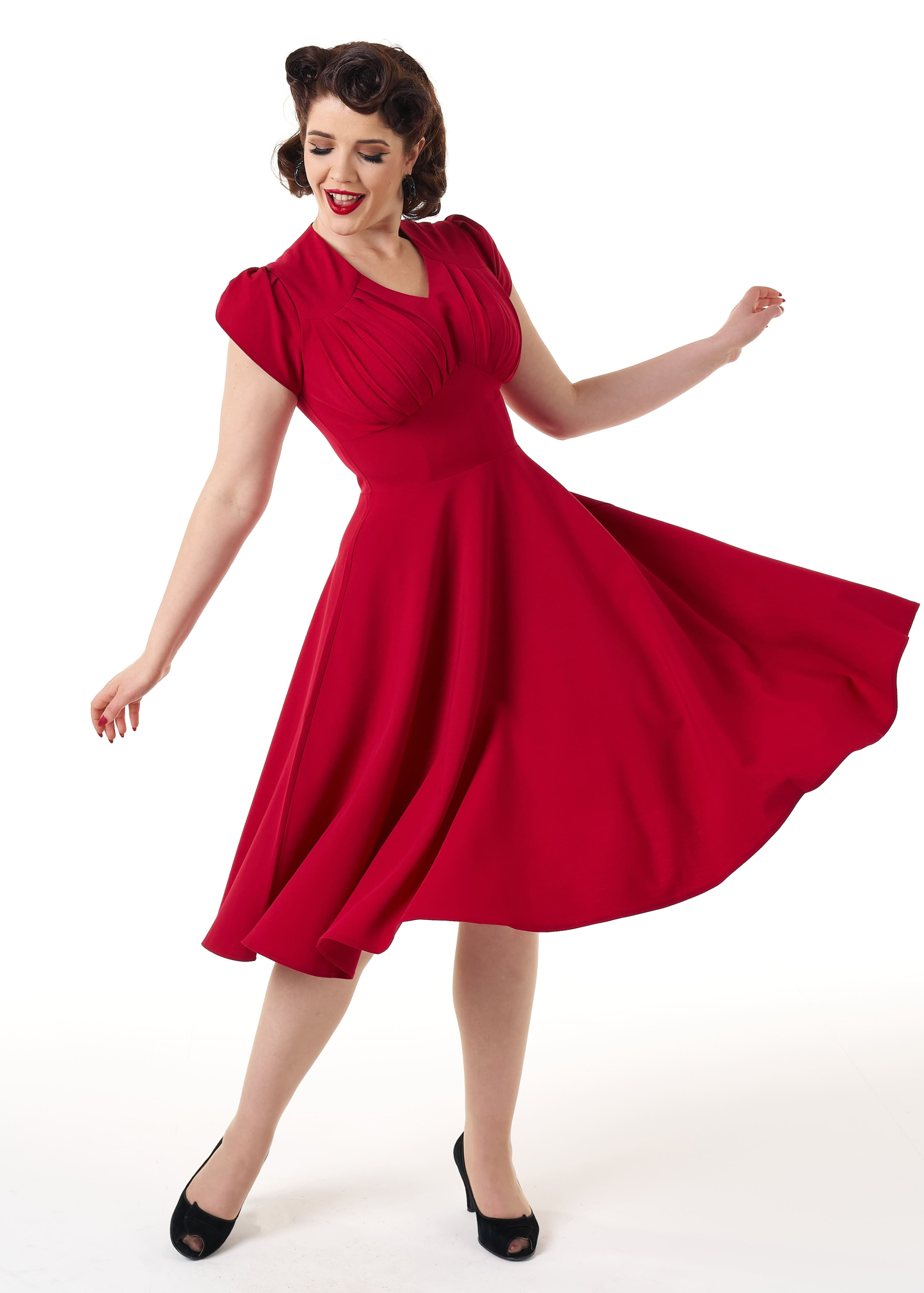 1950s Swing Dress - Red | Pin-Up | Pretty Retro