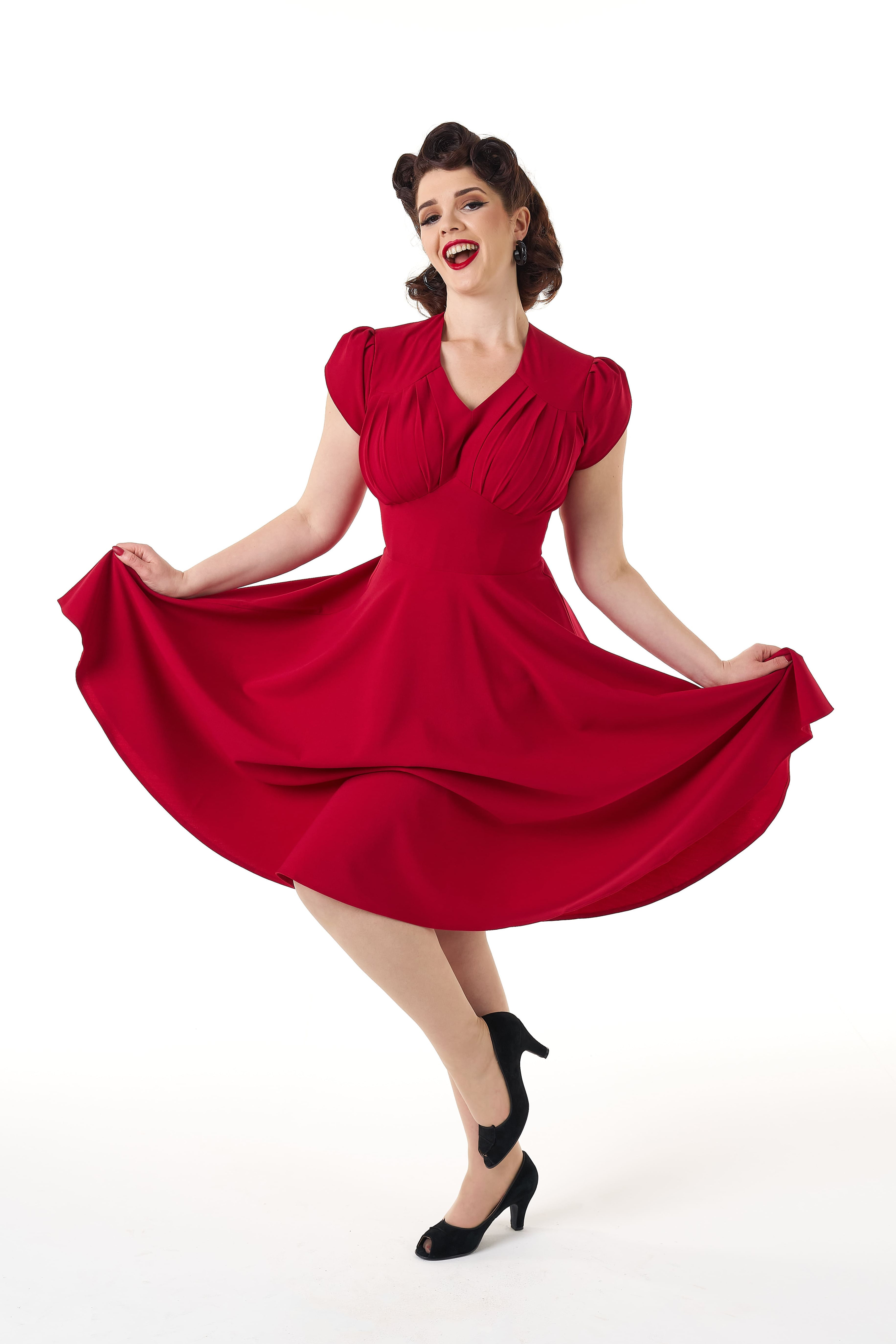 1950s Swing Dress - Red