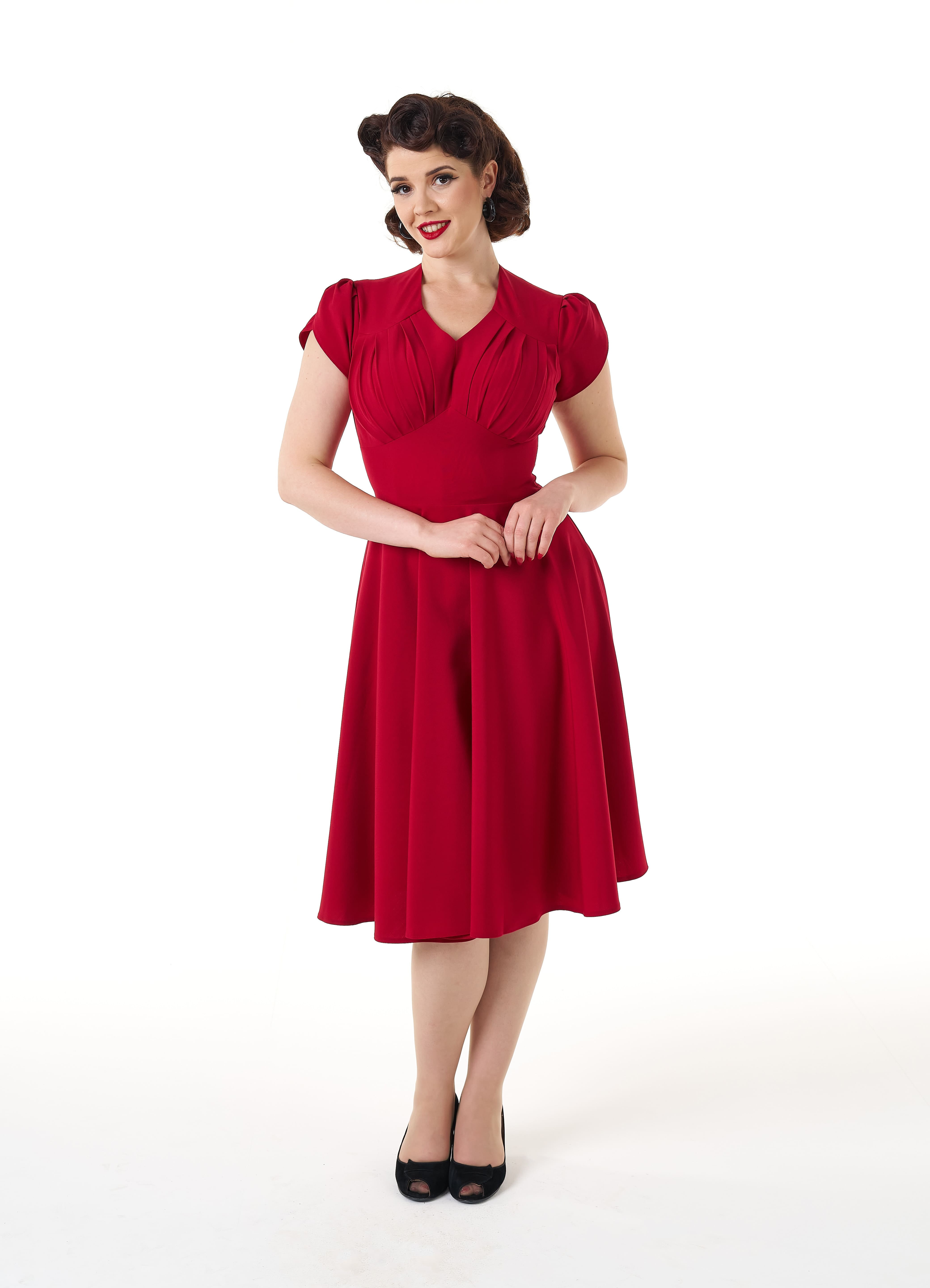 Retro 50s Swing Dress in Red