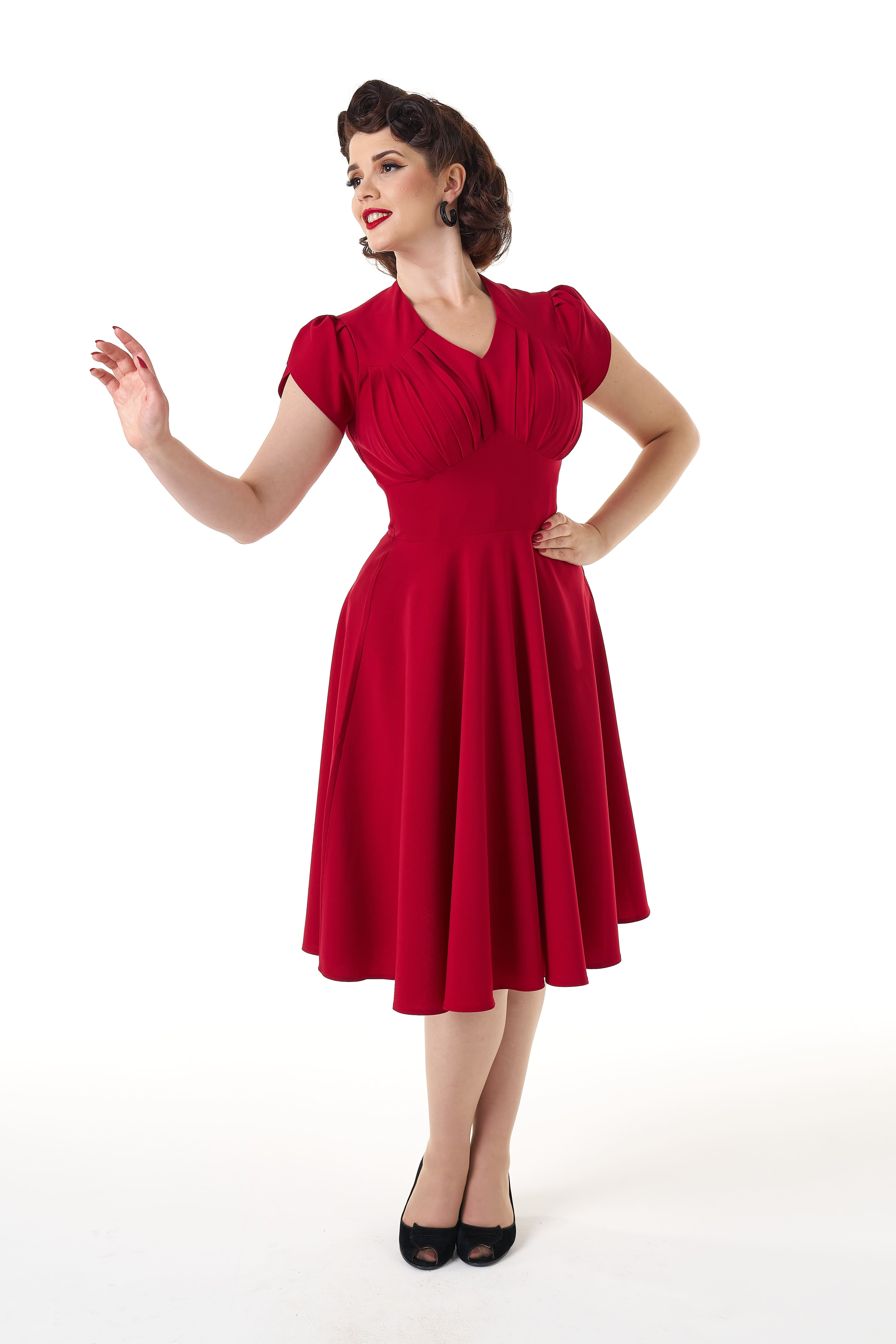 1950s Swing Dress - Red