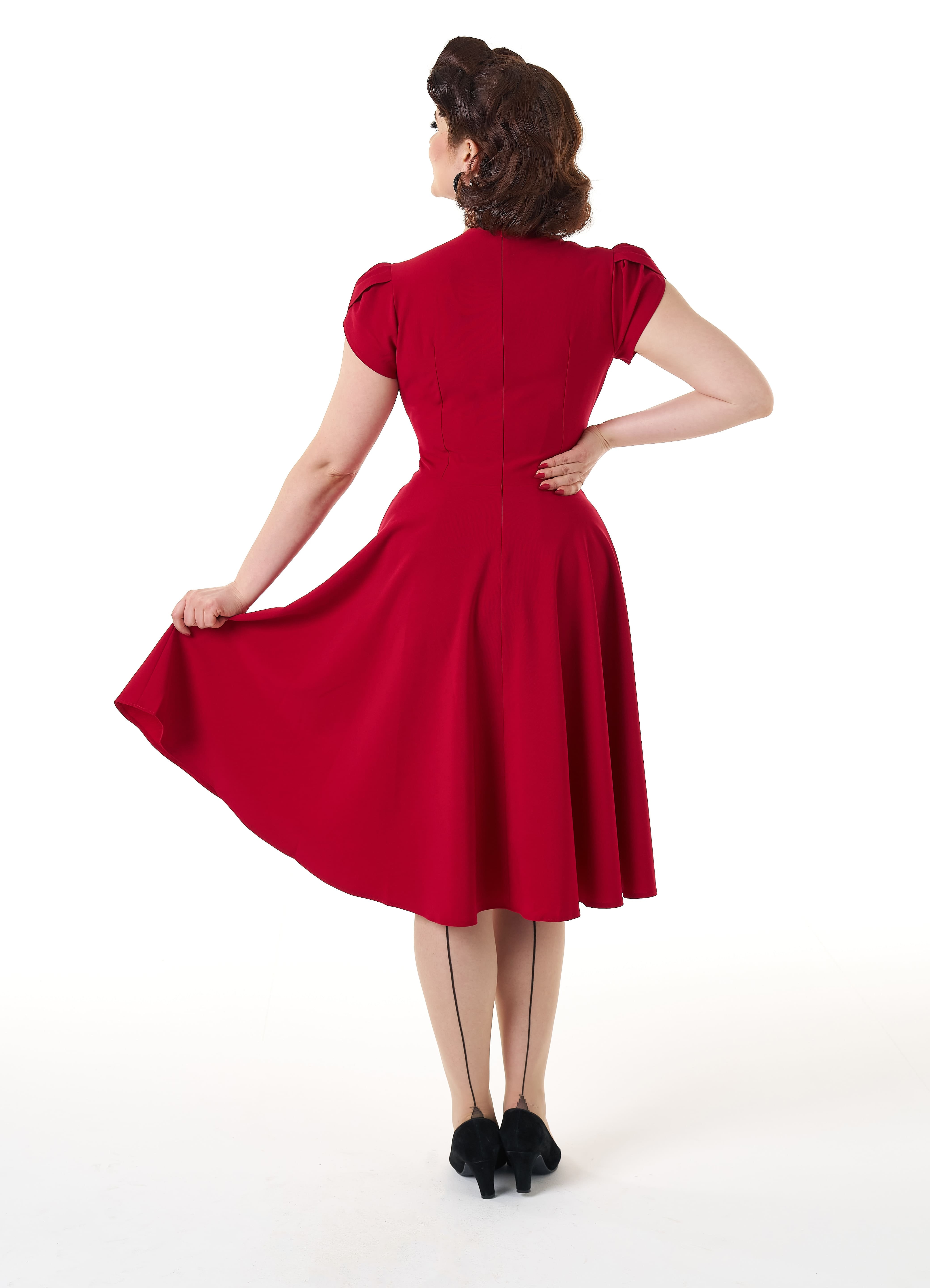 Retro 50s Swing Dress in Red