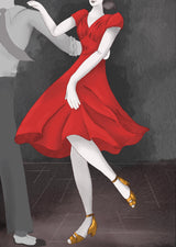 1950s Swing Dress - Red