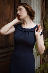 1930s Melissa Dress - Navy