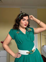 1950s Swing Dress - Emerald
