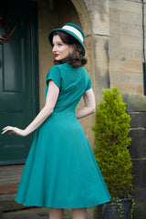 1940s Hostess Dress - Emerald