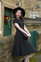 1940s Hostess Dress - Black