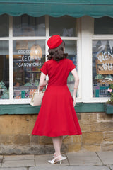 1940s Hostess Dress - Red