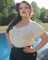 1940s Tie Top - Ivory