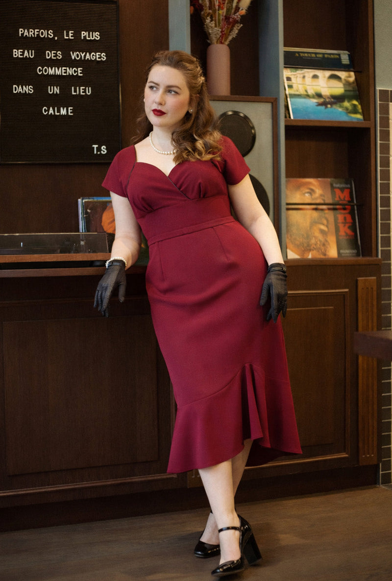 1940s Lola Dress - Wine