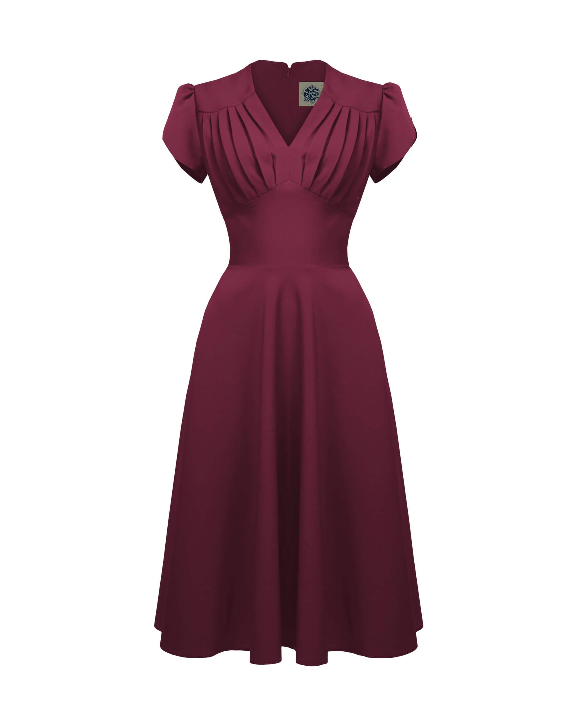 Retro 50s Swing Dress - Wine
