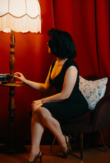 1940s Rita Wiggle Dress - Black