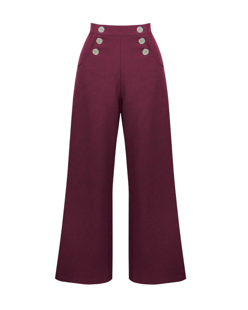 1930s Sailor Slacks - Wine