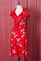 1940s Tea Dress - Scarlet Empress