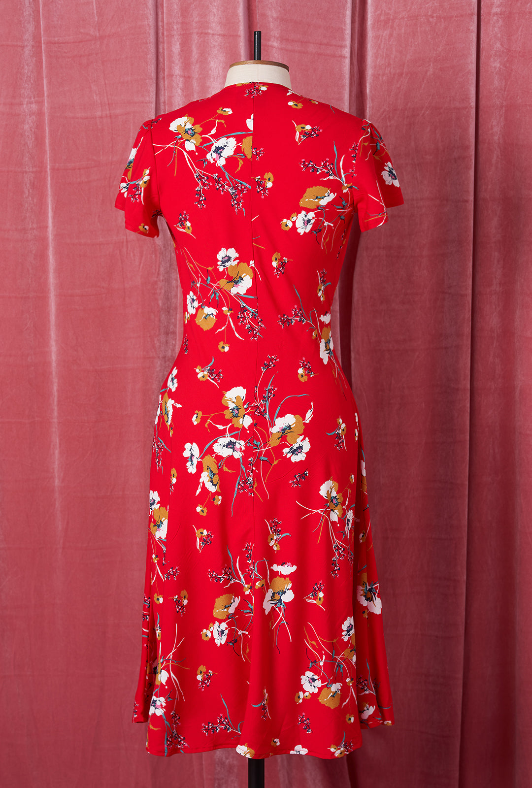 1940s Tea Dress - Scarlet Empress
