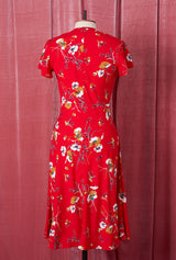 1940s Tea Dress - Scarlet Empress