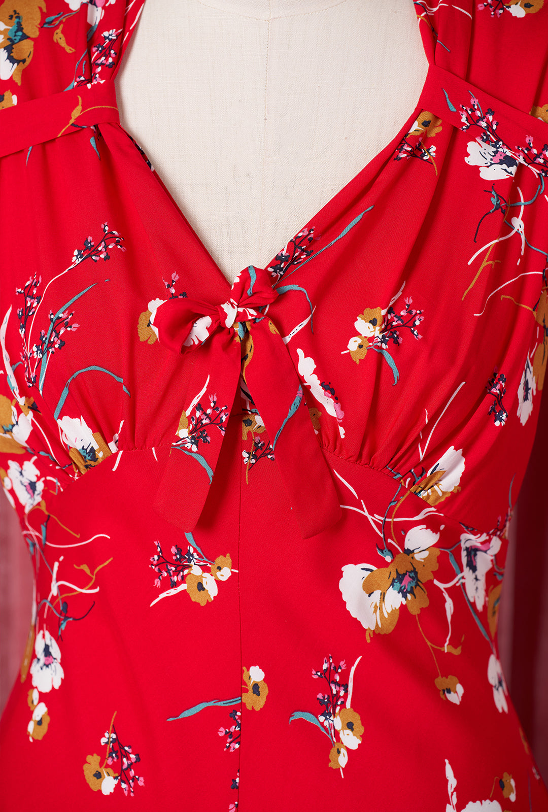 1940s Tea Dress - Scarlet Empress