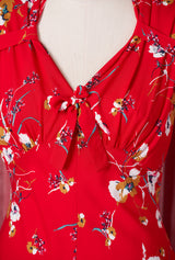 1940s Tea Dress - Scarlet Empress