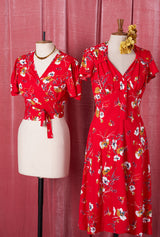 1940s Tea Dress - Scarlet Empress