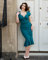 1940s Lola Dress - Teal