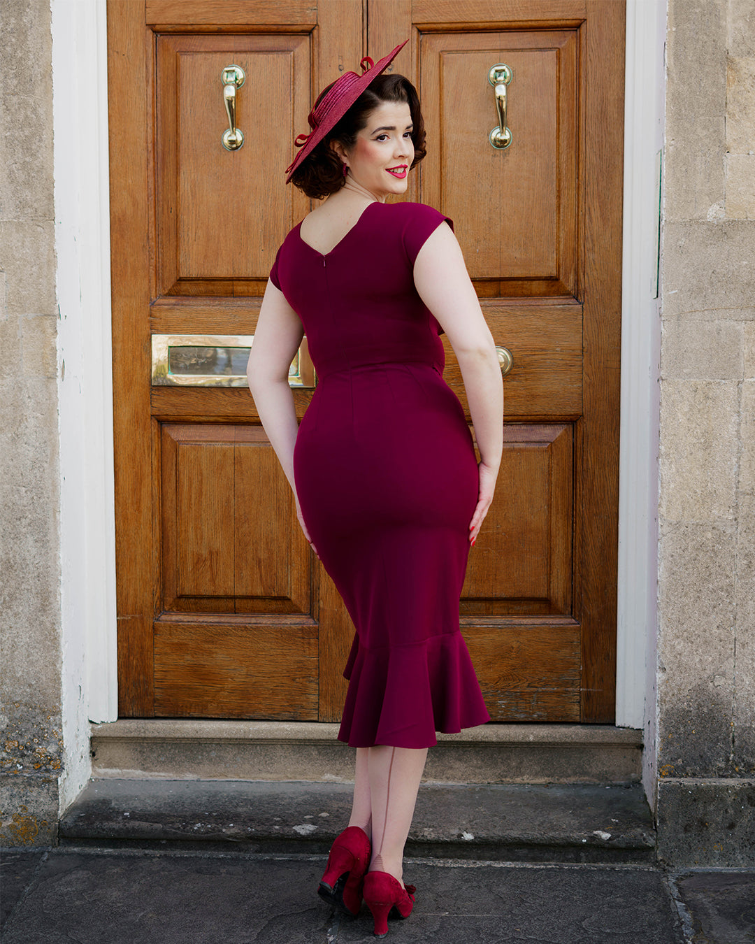 1940s Lola Dress - Wine
