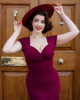 1940s Lola Dress - Wine