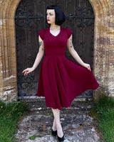1950s Swing Dress - Wine