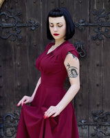 1950s Swing Dress - Wine