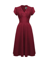 1950s Swing Dress - Wine