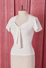 1940s Tie Top - Ivory