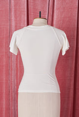 1940s Tie Top - Ivory