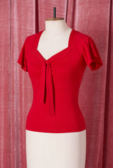 1940s Tie Top - Red
