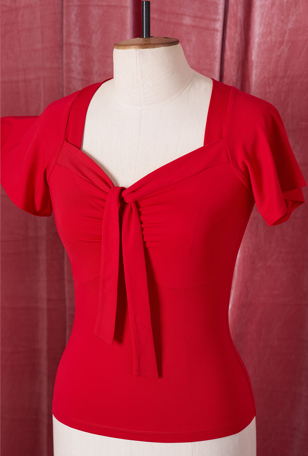 1940s Tie Top - Red