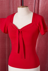 1940s Tie Top - Red