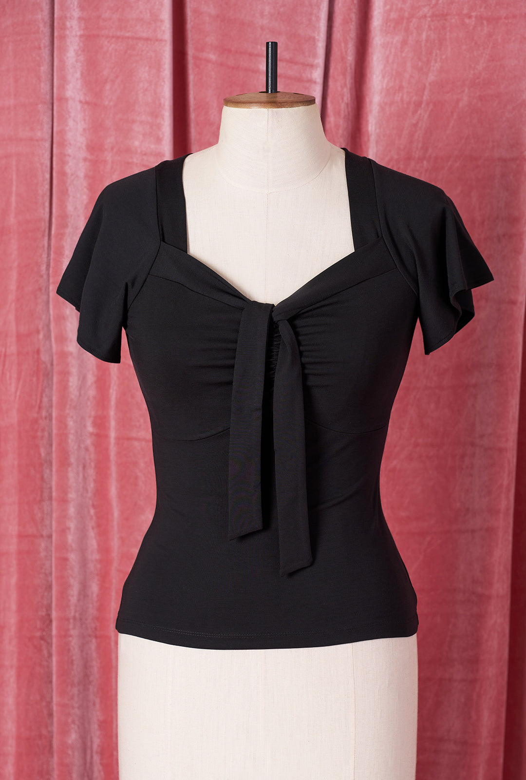 1940s Tie Top - Black