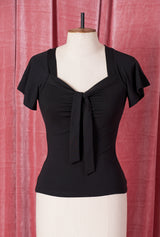 1940s Tie Top - Black