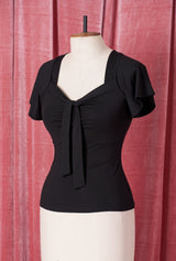 1940s Tie Top - Black