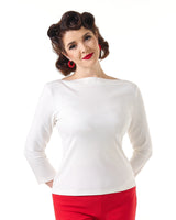 Bardot Top - Ivory