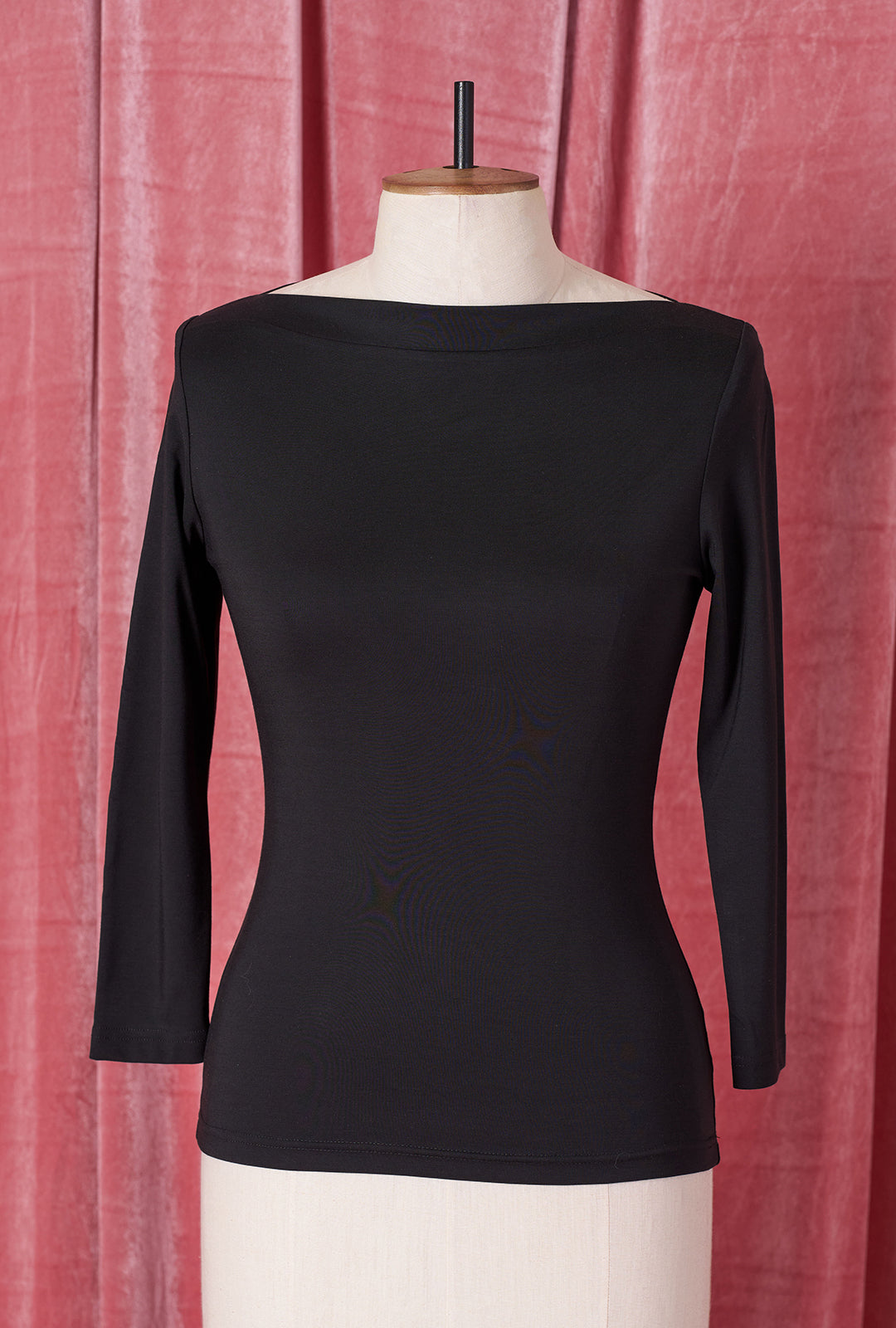1950s Bardot Top - Black