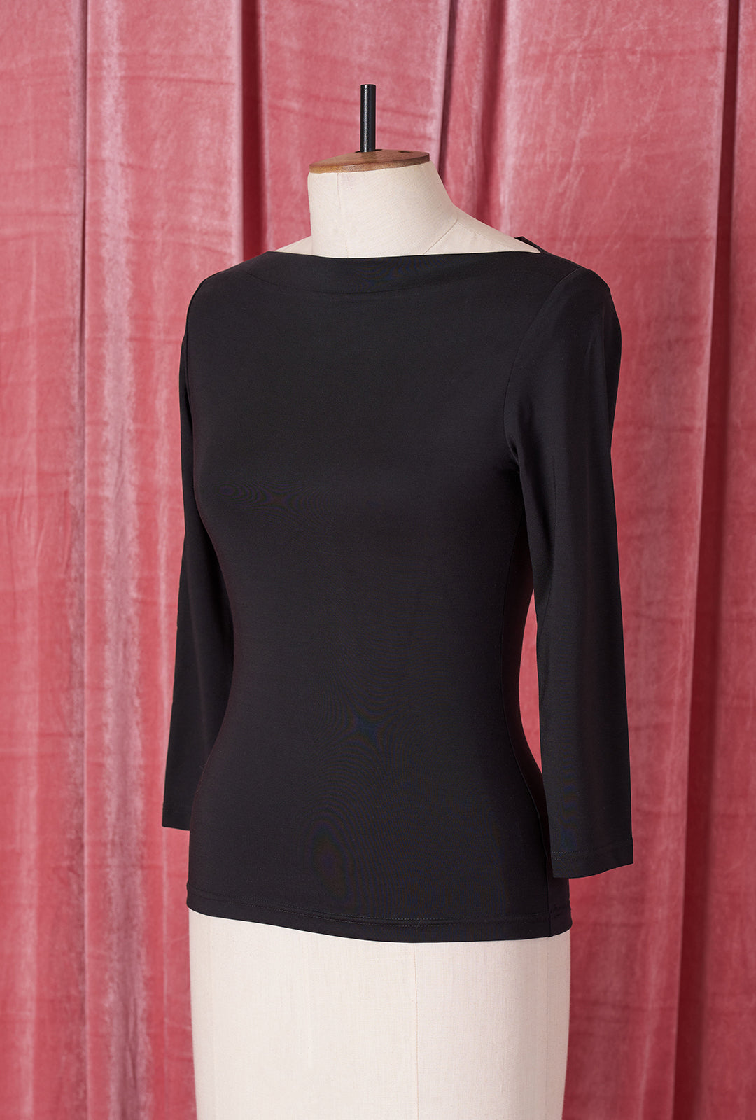 1950s Bardot Top - Black