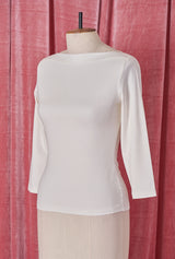 1950s Bardot Top - Ivory