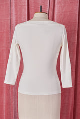 1950s Bardot Top - Ivory