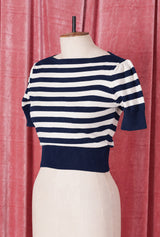 1950s Bateau Sweater - Navy Stripe