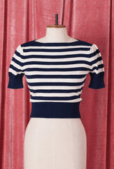 1950s Bateau Sweater - Navy Stripe