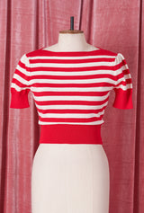 1950s Bateau Sweater - Red Stripe