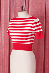 1950s Bateau Sweater - Red Stripe