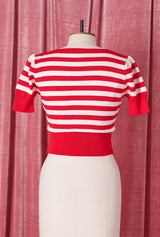 1950s Bateau Sweater - Red Stripe