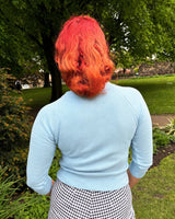 1950s Sweater Girl Top in Baby Blue