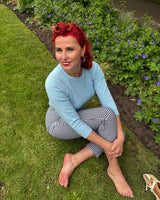 1950s Sweater Girl Top in Baby Blue